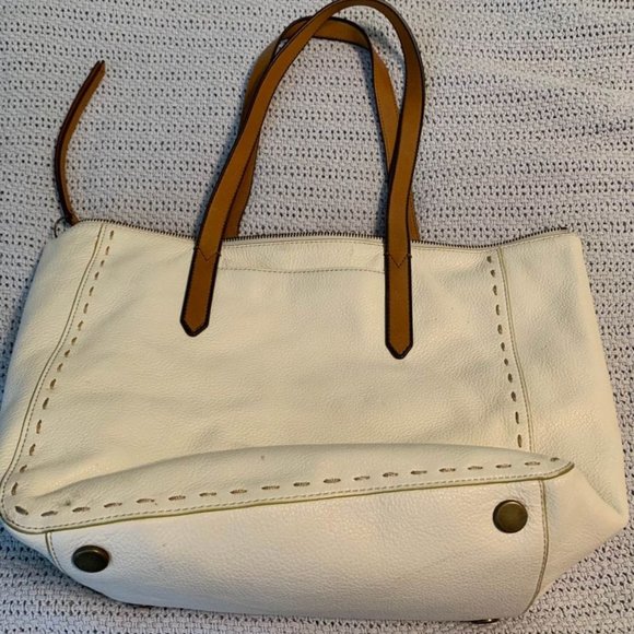 Fossil Large White Tote - Picture 2 of 3